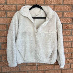Fuzzy Quarter Zip Pullover